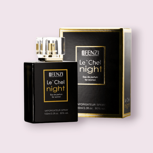 Frasco y presentación de nuestra inspiración Noir de Chanel. Aroma intenso, sofisticado y nocturno de Maral Perfumes, con una fijación excepcional sobre la piel..