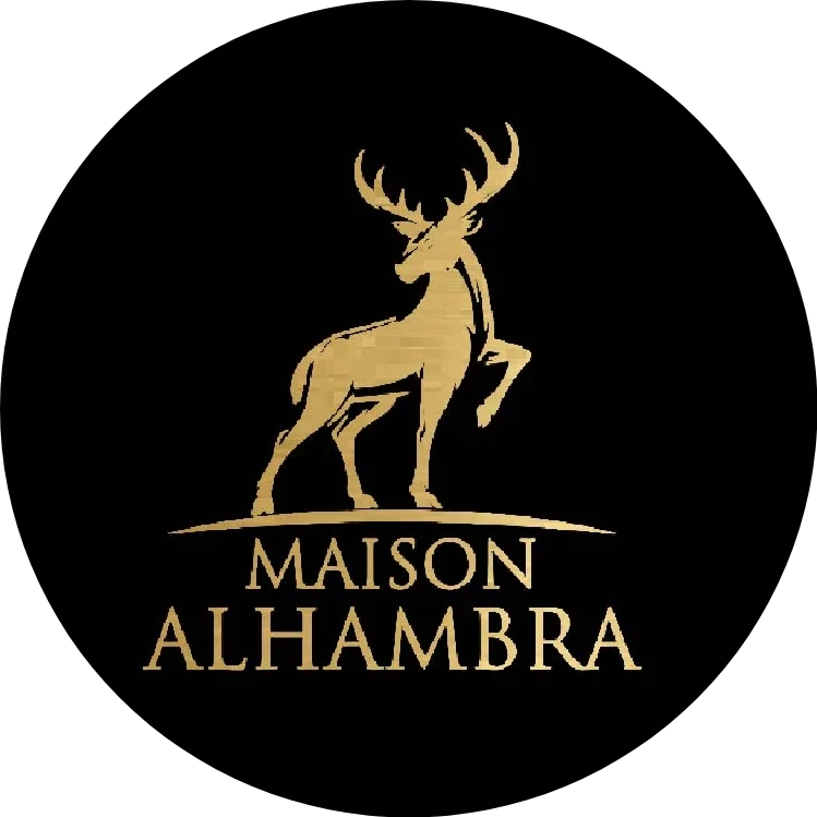 Colección completa de perfumes Maison Alhambra en estuches de lujo, incluyendo La Voie y otros éxitos de la perfumería árabe