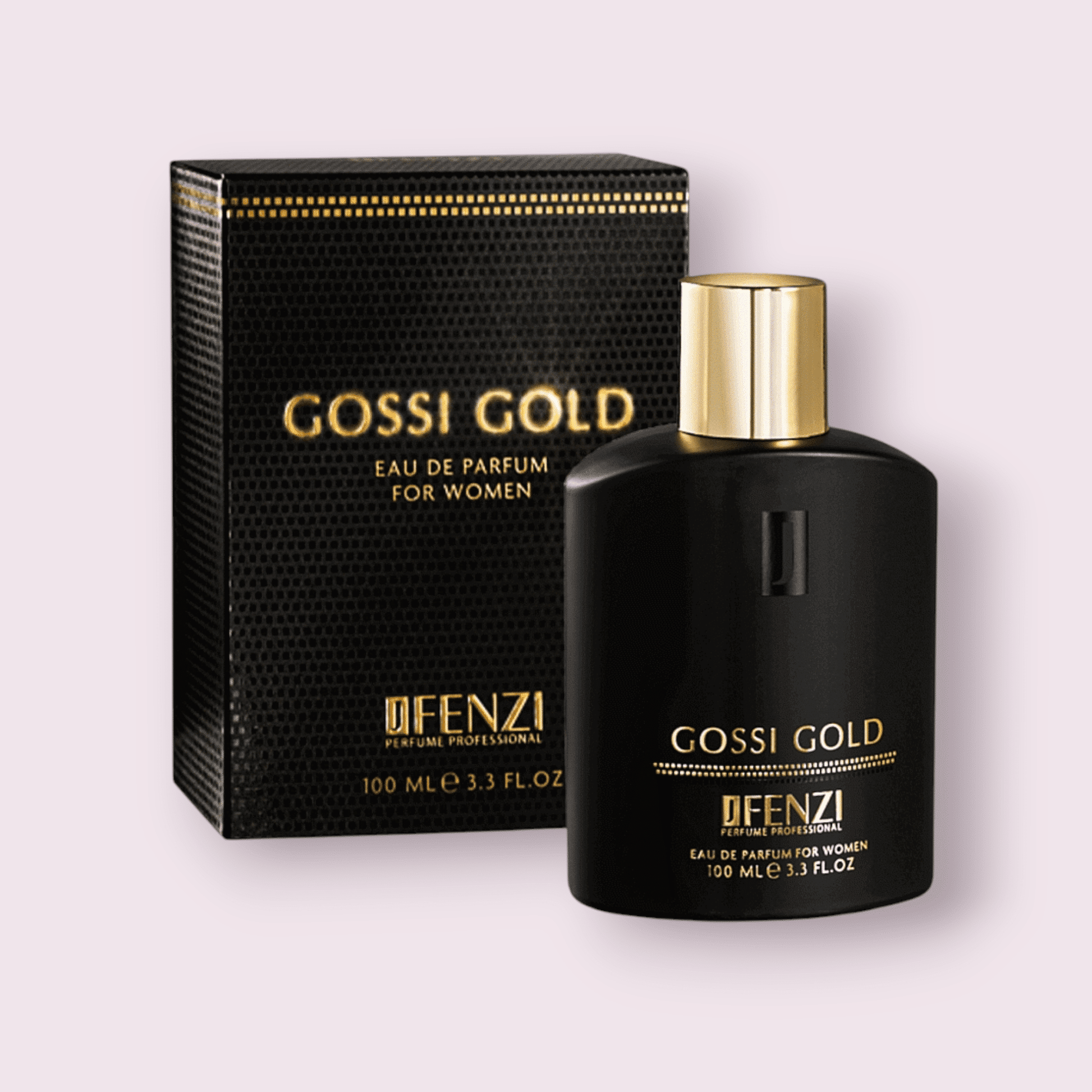 Frasco y estuche del perfume Maral inspirado en Guilty mujer. Un diseño elegante perfecto para regalar en ocasiones especiales