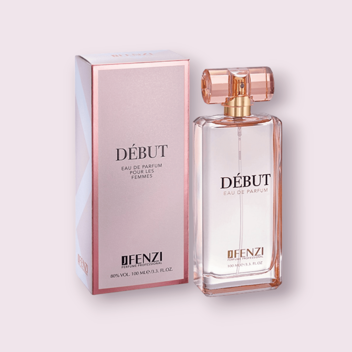 Frasco y estuche de nuestra inspiración Idôle mujer. Fragancia de alta calidad de Maral Perfumes con un aroma fresco, limpio y de fijación prolongada.