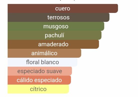 Pirámide olfativa de nuestra inspiración Bottega Veneta: salida de pimienta rosa y bergamota, corazón de jazmín y un fondo inconfundible de cuero y pachulí.