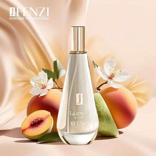 Perfume de mujer inspiración J'adore de Dior por Maral Perfumes. Un bouquet floral icónico con notas de jazmín, rosa y melocotón, elegante y luminoso.