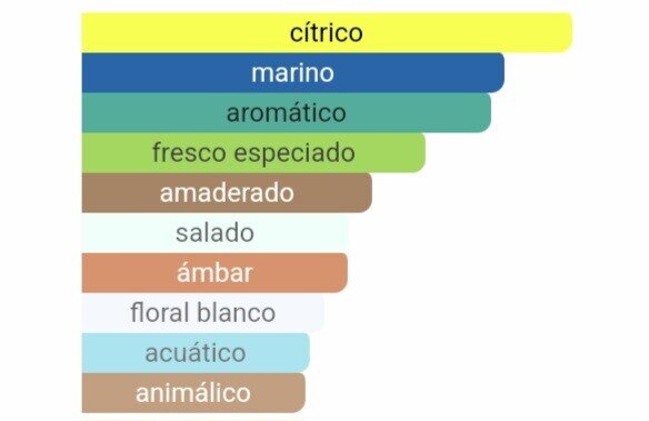 Pirámide olfativa Invictus notas de pomelo laurel y fondo de ámbar gris Maral Perfumes