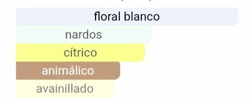 Notas olfativas de nuestra inspiración My Way: salida de bergamota, corazón de nardo y jazmín, y un fondo dulce de vainilla y almizcle blanco